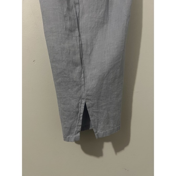Flax Pants Women’s Medium Blue Linen Pull On Boho Lagenlook - Picture 11 of 14